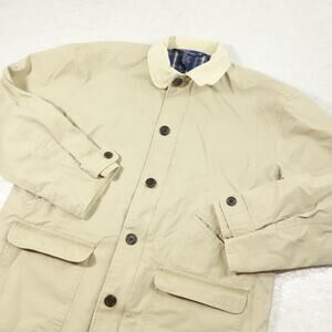 Polo Ralph Lauren Jacket Womens Medium Brown Mackinaw Chore Coat Corduroy Collar